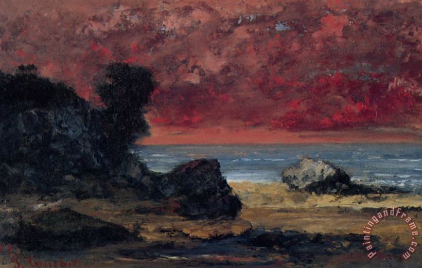 Gustave Courbet Apres Lorage Marine Art Print