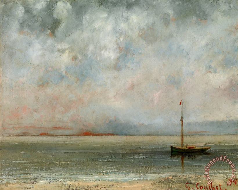 Gustave Courbet Clouds Over Lake Geneva Art Painting