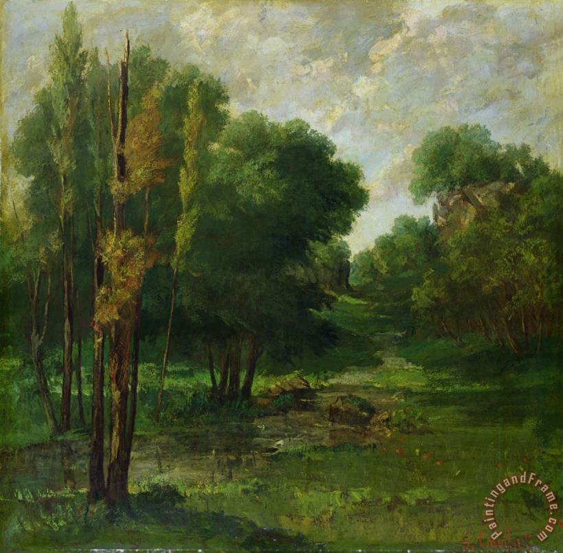 Gustave Courbet Forest Landscape Art Painting