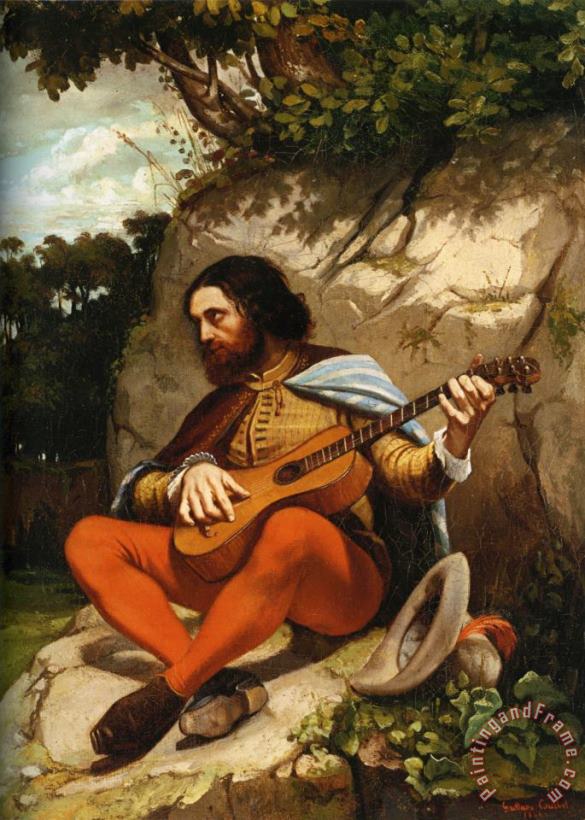 Gustave Courbet Guitarrero Art Painting
