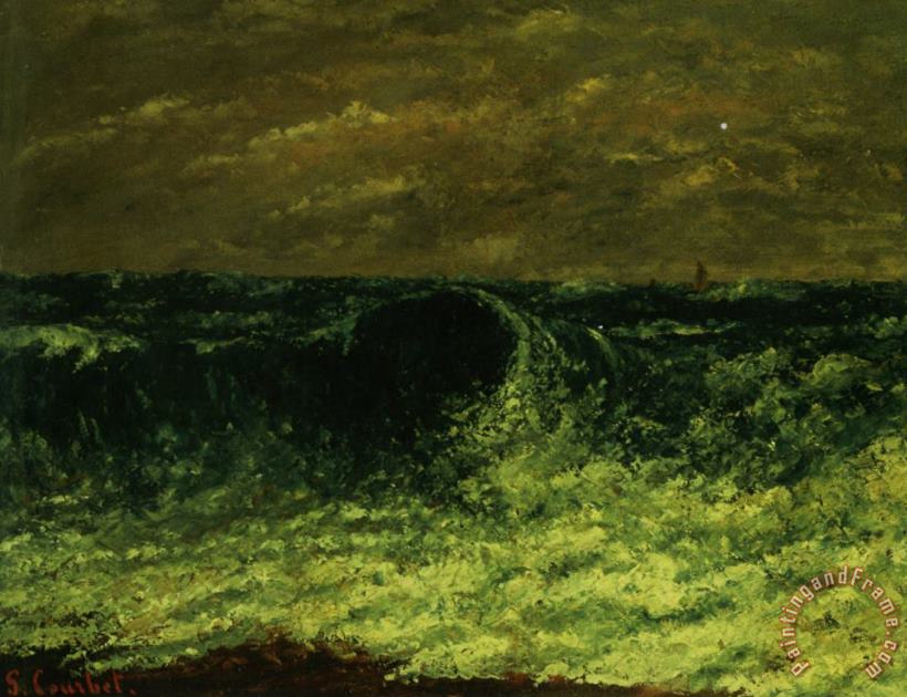 La Vague painting - Gustave Courbet La Vague Art Print