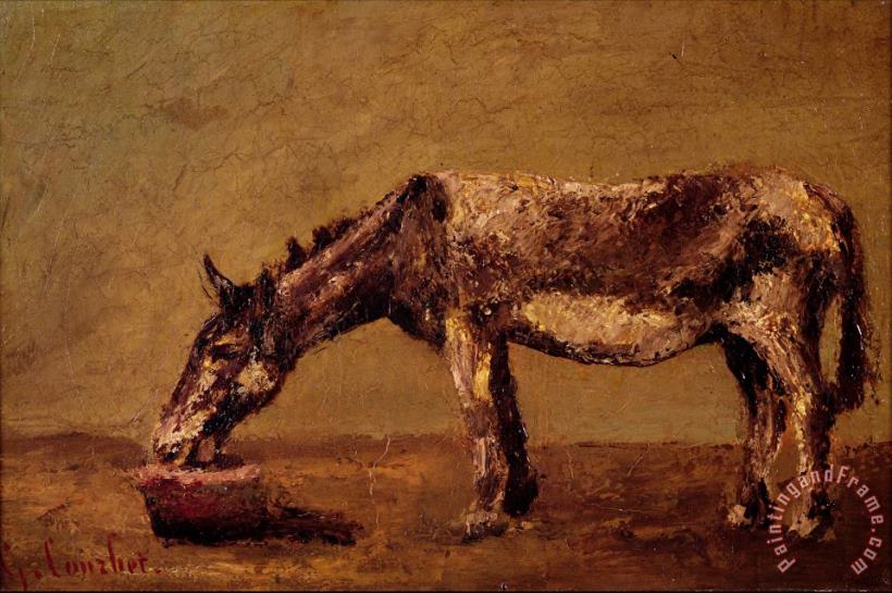 The Donkey painting - Gustave Courbet The Donkey Art Print