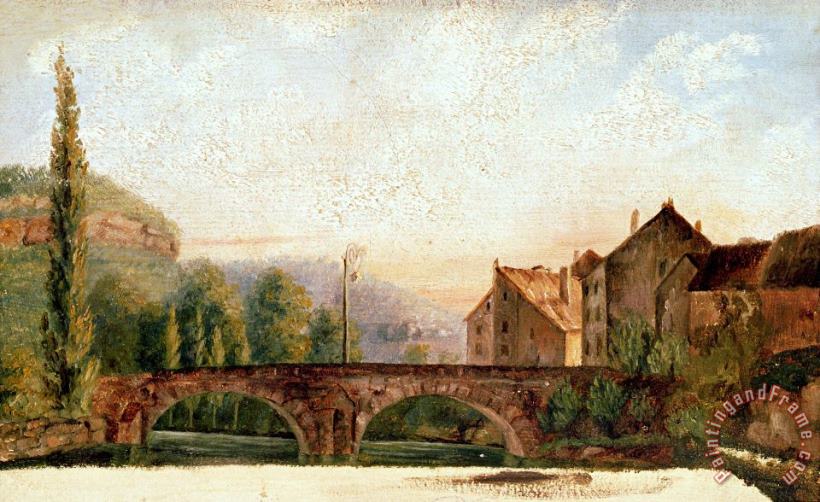 Gustave Courbet The Pont De Nahin at Ornans Art Print