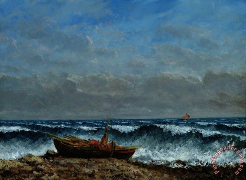 Gustave Courbet The Stormy Sea Or, The Wave Art Painting