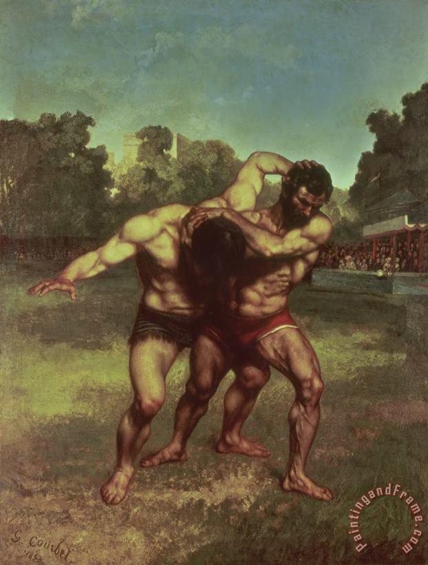 Gustave Courbet The Wrestlers Art Print