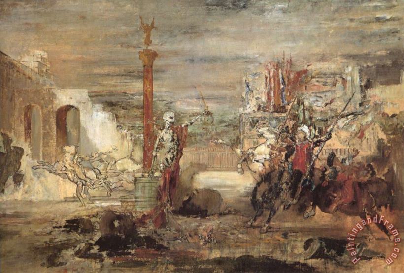 Gustave Moreau Death Offers Crowns to The Winner of The Tournament Art Painting