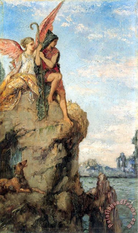 Hesiod And The Muse painting - Gustave Moreau Hesiod And The Muse Art Print