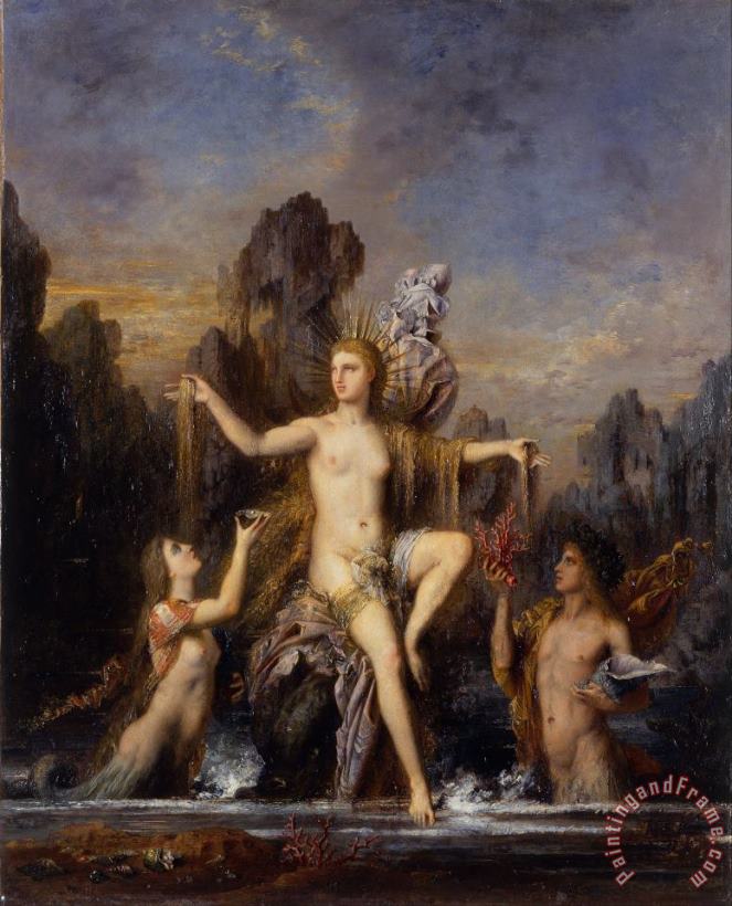 Gustave Moreau Venus Rising From The Sea Art Print