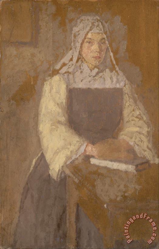 Study of a Nun painting - Gwen John Study of a Nun Art Print