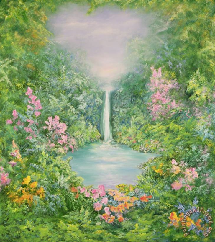 The Waterfall painting - Hannibal Mane The Waterfall Art Print