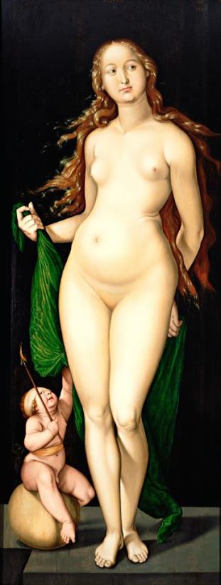 Venus And Amor painting - Hans Baldung Grien Venus And Amor Art Print