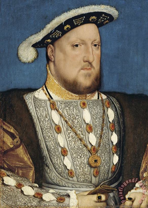 Hans Holbein the Younger Portrait Of Henry Viii King Of England Art Painting