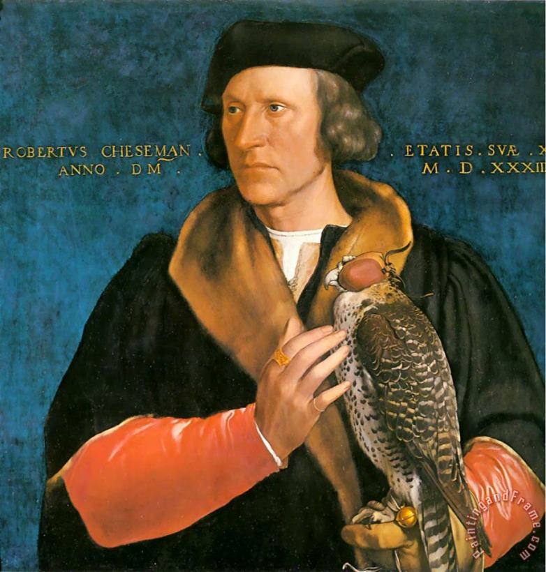 Portrait of Robert Cheseman painting - Hans Holbein the Younger Portrait of Robert Cheseman Art Print