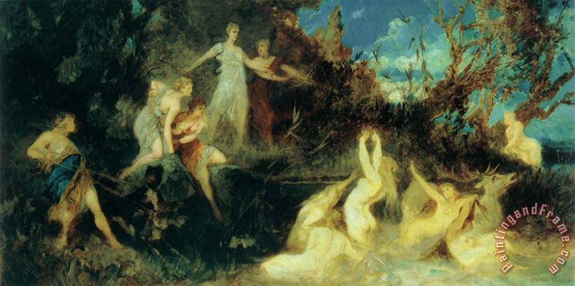 Hans Makart The Hunt of Diana (study) Art Painting