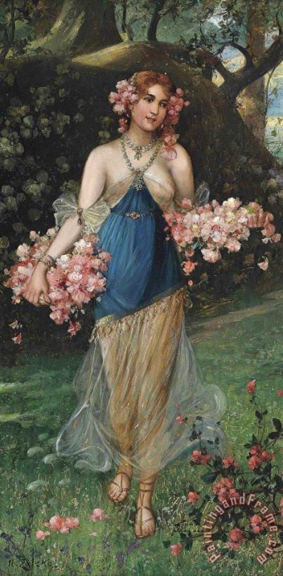 The Maidens of Spring painting - Hans Zatzka The Maidens of Spring Art Print