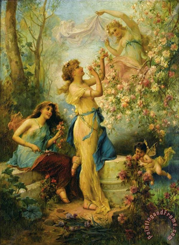 Venus with Putti And Attendants painting - Hans Zatzka Venus with Putti And Attendants Art Print