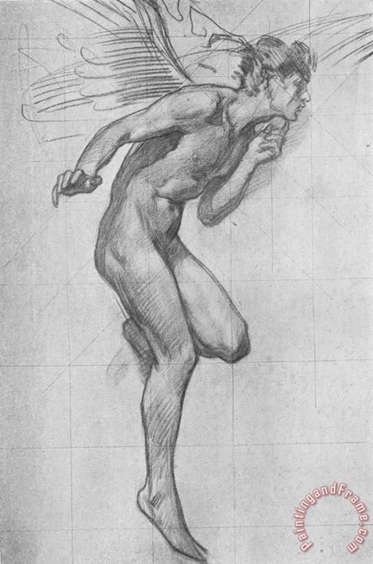 Study for Figure of Boreas painting - Harold Speed Study for Figure of Boreas Art Print
