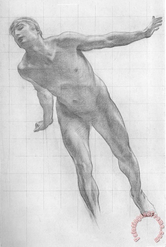 Harold Speed Study for The Figure of Apollo in Apollo And Daphne Art Print