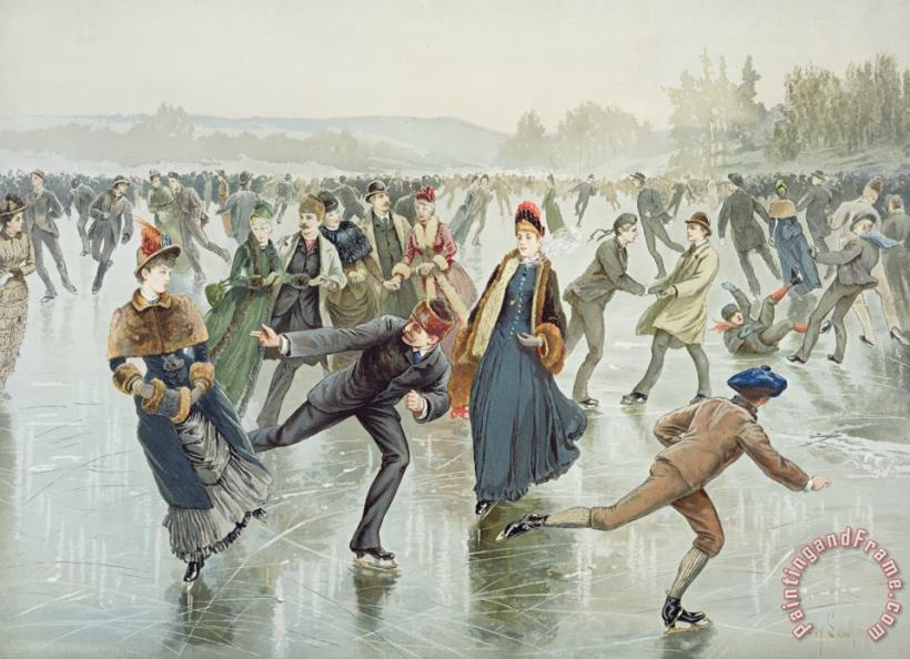 Harry Sandham Skating Art Print
