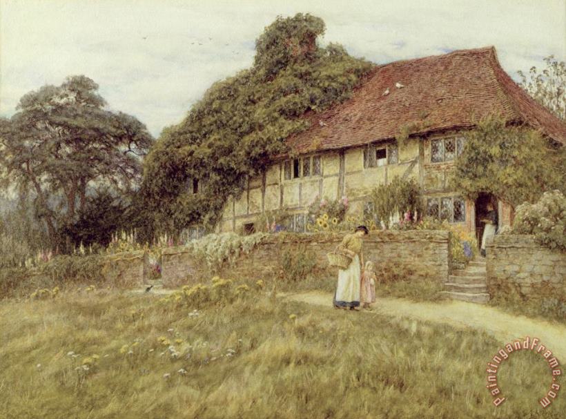 At Stedham near Midhurst painting - Helen Allingham At Stedham near Midhurst Art Print