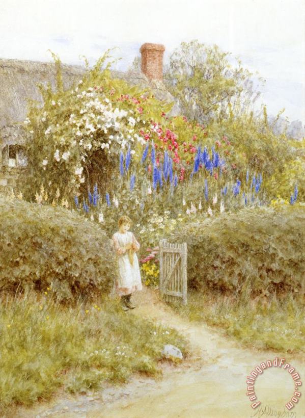 The Cottage Gate painting - Helen Allingham The Cottage Gate Art Print