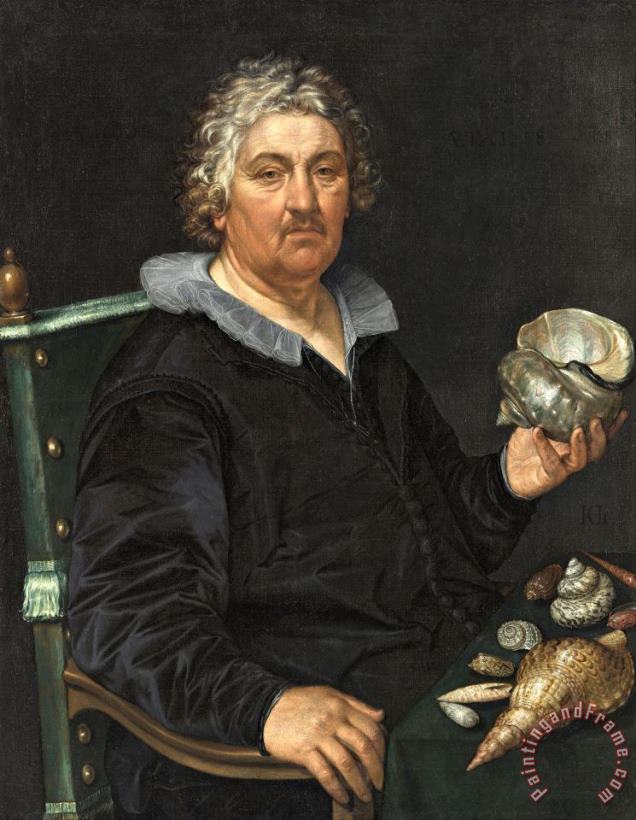 Hendrick Goltzius Portrait of The Haarlem Shell Collector Jan Govertsen Van Der Aer Art Painting