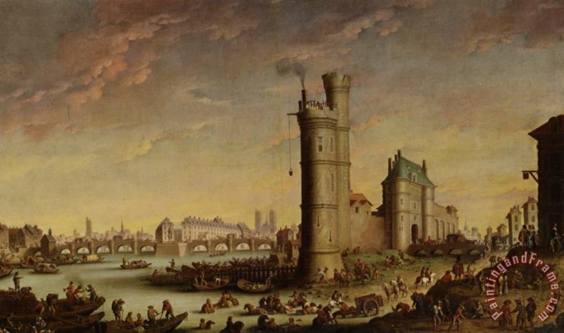 View of Tour De Nesle The Pont Neuf And The Isle De La Cite painting - Hendrik Mommers View of Tour De Nesle The Pont Neuf And The Isle De La Cite Art Print