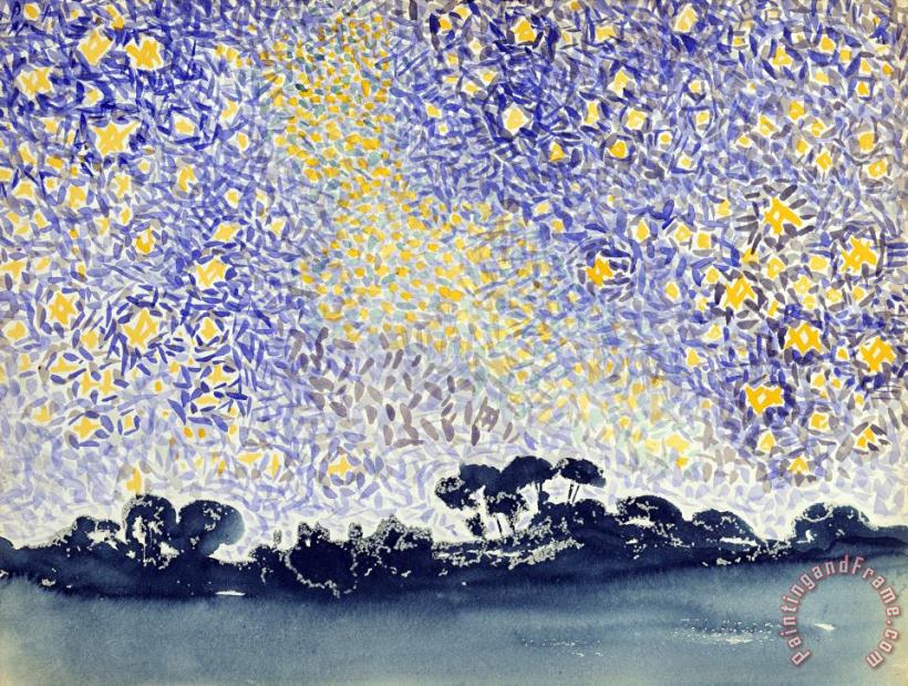 Landscape with Stars painting - Henri-Edmond Cross Landscape with Stars Art Print
