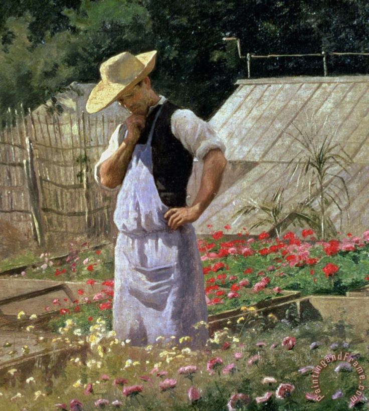 A Corner Of The Rose Garden At Bagatelle painting - Henri Adolphe Laissement A Corner Of The Rose Garden At Bagatelle Art Print