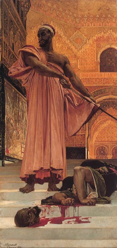 Henri Alexandre Georges Regnault Summary Judgment Under The Moorish Kings of Granada Art Painting