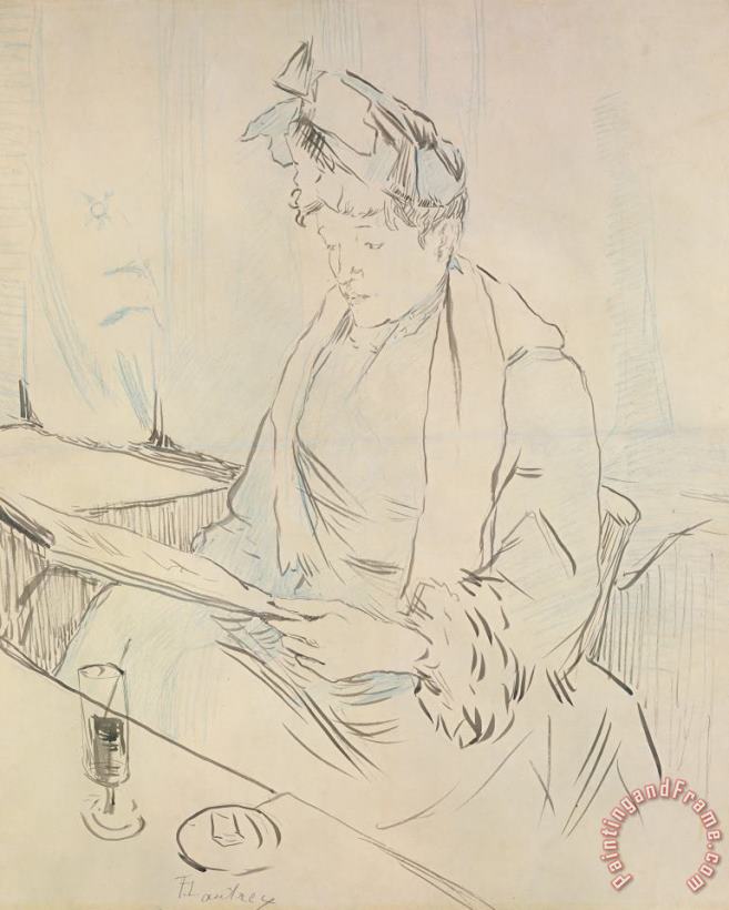 Henri de Toulouse-Lautrec At The Cafe Art Painting