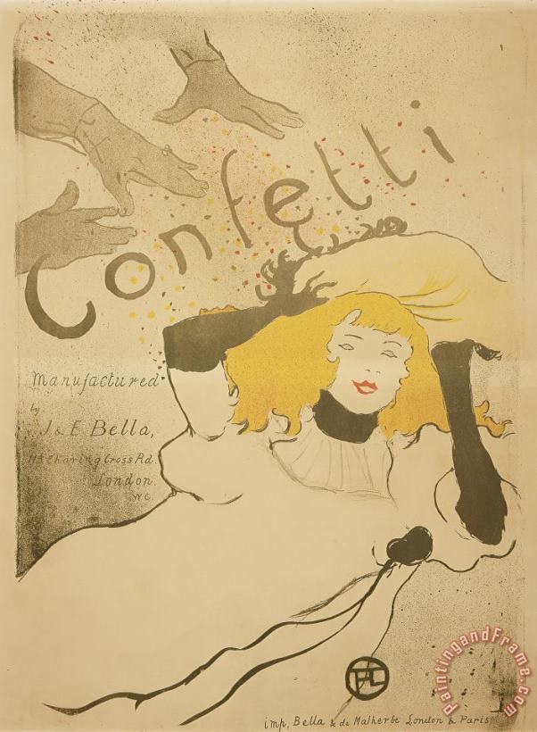 Confetti painting - Henri de Toulouse-Lautrec Confetti Art Print