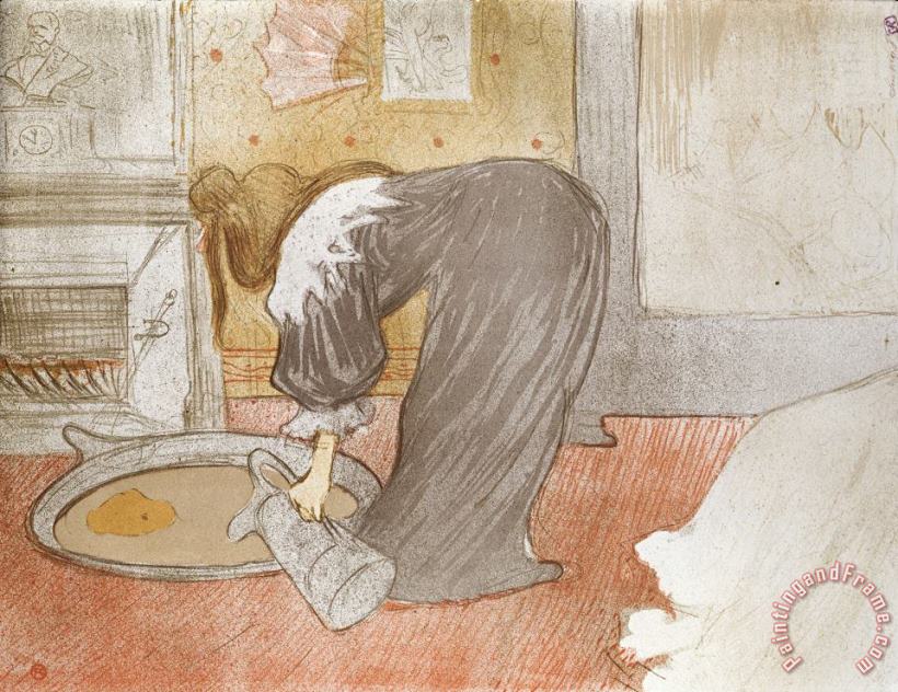 Henri de Toulouse-Lautrec Femme Au Tu (woman with Washtub) Art Print