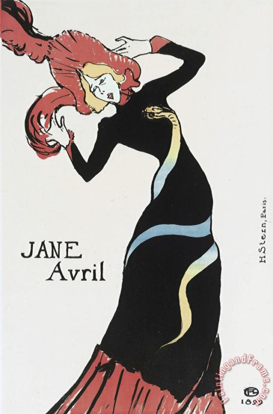 Jane Avril painting - Henri de Toulouse-Lautrec Jane Avril Art Print