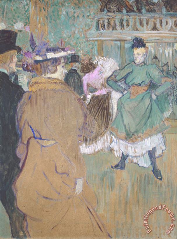 Quadrille at The Moulin Rouge painting - Henri de Toulouse-Lautrec Quadrille at The Moulin Rouge Art Print