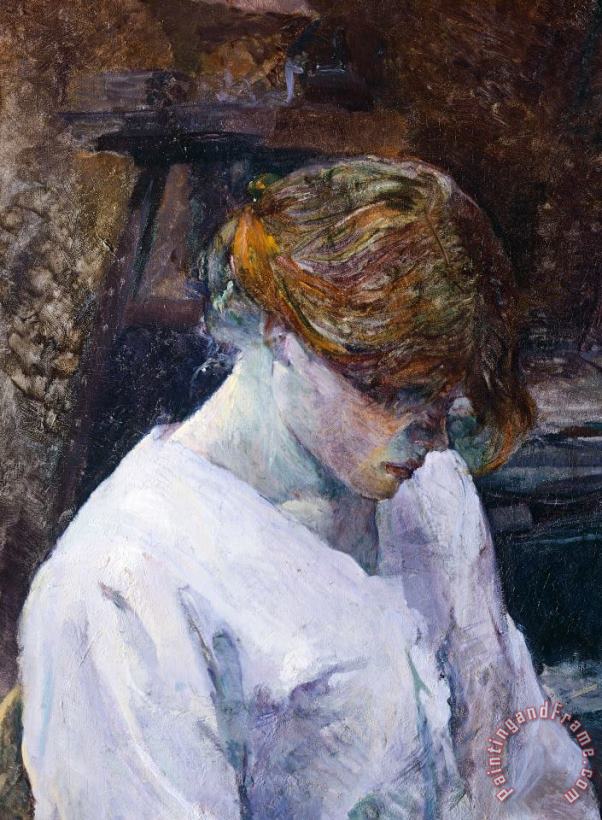 Henri de Toulouse-Lautrec Red-haired Woman In White Camisole painting