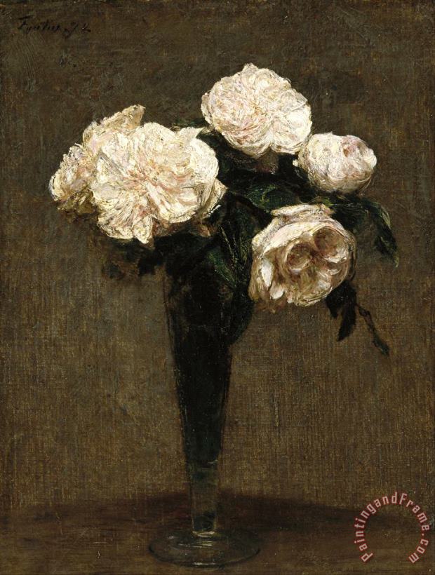 Henri Fantin Latour Roses in a Vase Art Print