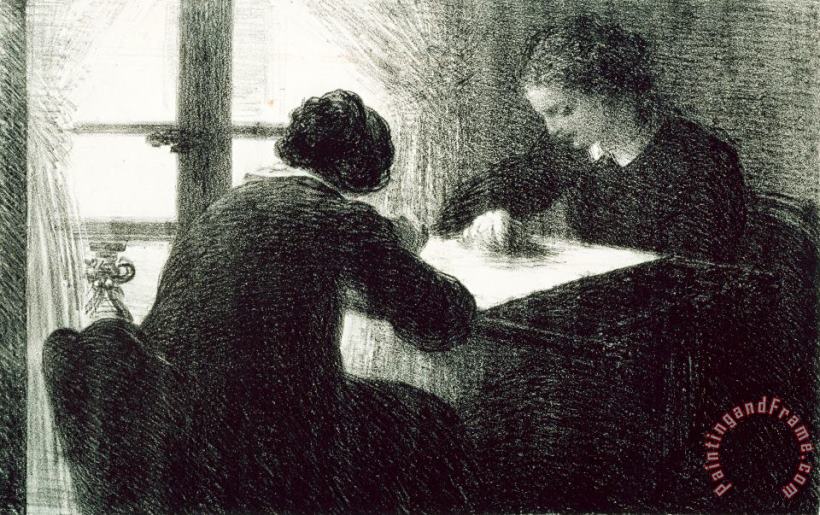 The Embroiderers (les Brodeuses) painting - Henri Fantin Latour The Embroiderers (les Brodeuses) Art Print
