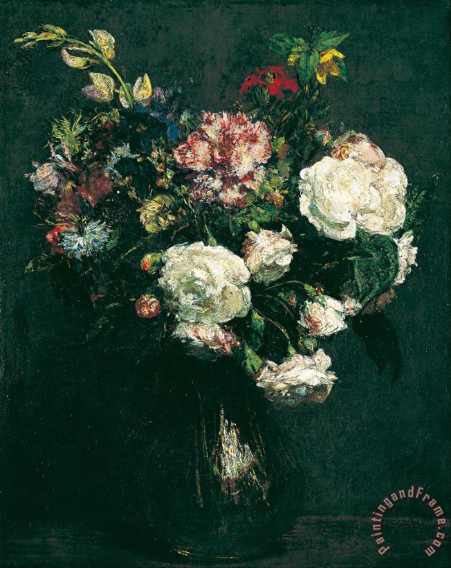 Vase of Flowers painting - Henri Fantin Latour Vase of Flowers Art Print