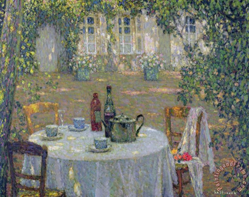 Henri Le Sidaner The Table in the Sun in the Garden Art Painting