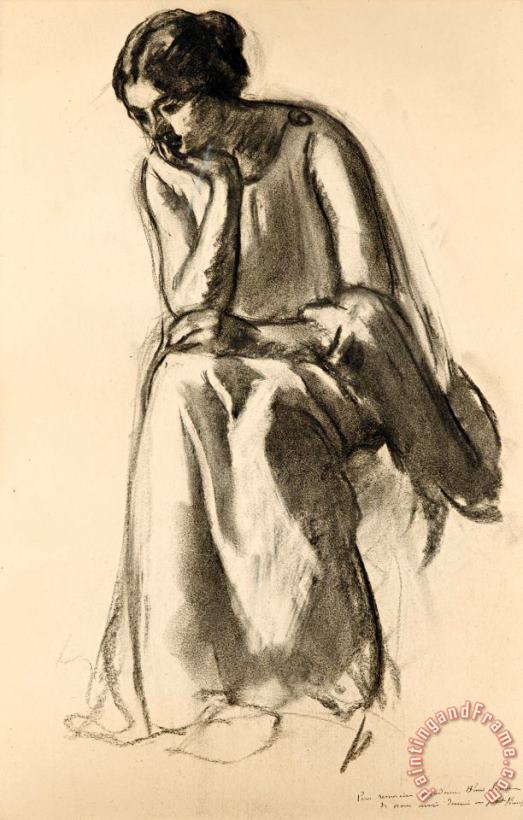 Henri Lebasque Portrait De Madame Simon Art Print