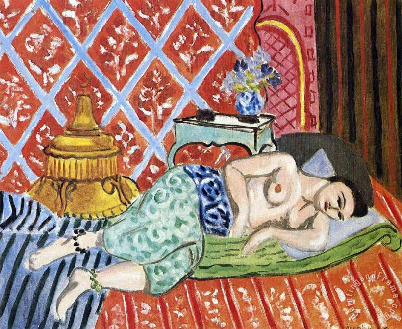 Henri Matisse A Nude Lying on Her Back 1927 Art Print