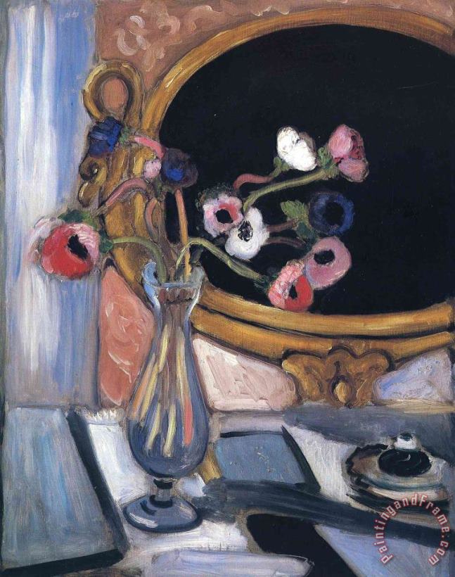 Henri Matisse Anemone And Mirror 1920 Art Painting