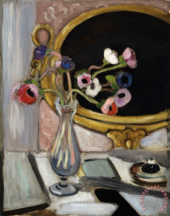 Henri Matisse Anemones Au Miroir Noir Art Print