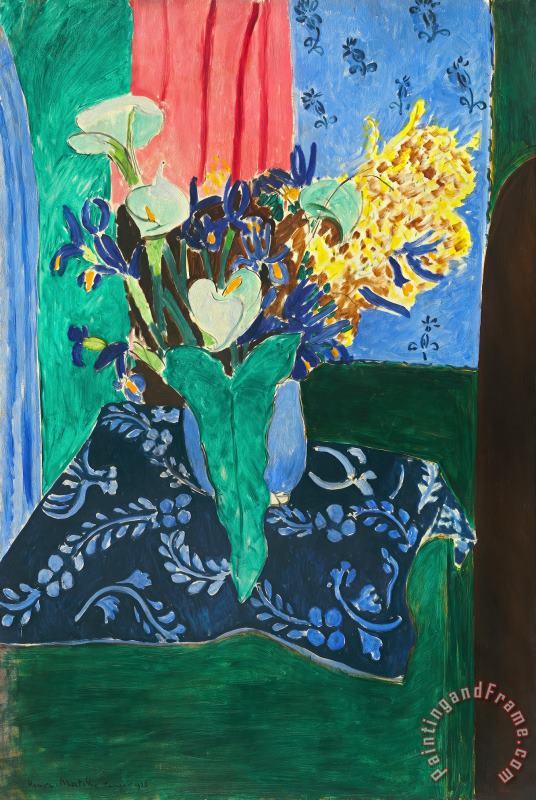 Henri Matisse Calla Lilies Irises And Mimosas 1913 Art Print