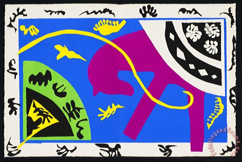 Henri Matisse Horse, Rider, And Clown, Plate V From The Illustrated Book “jazz, 1947” Art Painting