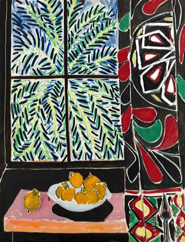 Henri Matisse Interior with Egyptian Curtain 1948 Art Print