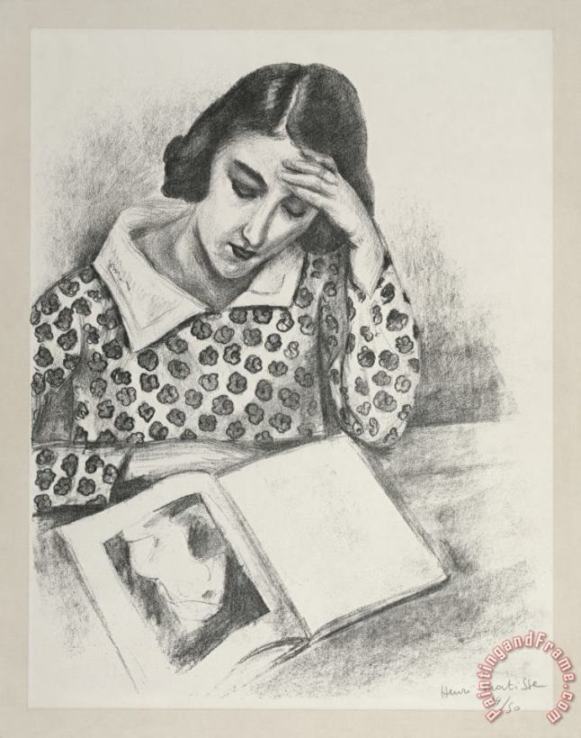 Henri Matisse Large Girl Reading (grande Liseuse) Art Painting