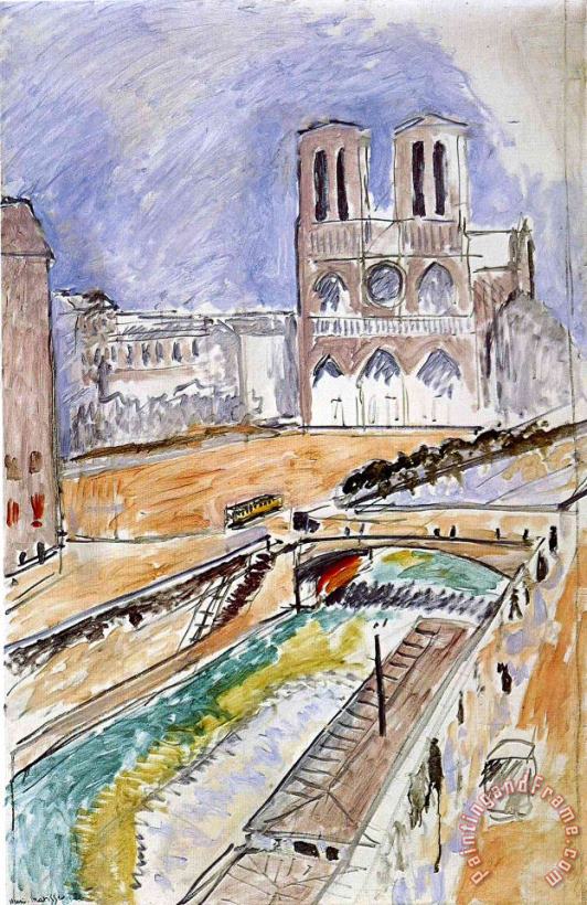 Notre Dame 1914 painting - Henri Matisse Notre Dame 1914 Art Print