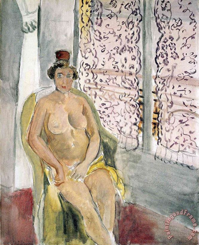 Nude in a Chair painting - Henri Matisse Nude in a Chair Art Print